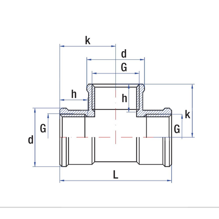Złącze trójnik RUMET Mosiądz 6/4'' (GW)