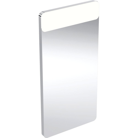 Geberit Option Square Podświetlane lustro, B40cm, H80cm, T3.2cm, oświetlenie u góry, Aluminium szczotkowane