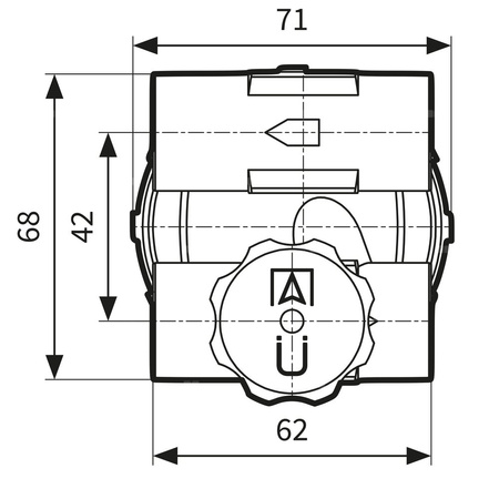Filtr olejowy AFRISO Z 1/2 - 500 Si dwururowy fi 1/2'' x 1/2'' GW x GW, z wkładem plastikowym, maks. przepływ 310 l/h