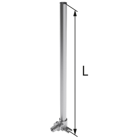 Kolano mosiężne z rurą Cu fi15 ultraLINE - 14 L = 750 mm