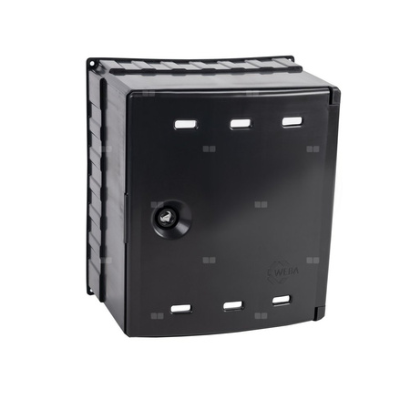 Skrzynka gazowa na zawór, 300x340x200, naścienna, z tworzywa - antracytowa