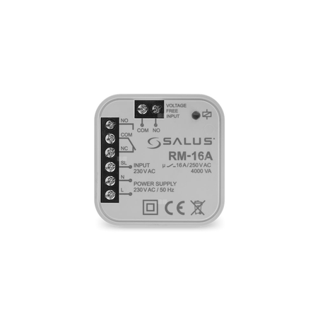 Przekaźnik przełączający SALUS 16 A RM-16A ze wskaźnikiem LED