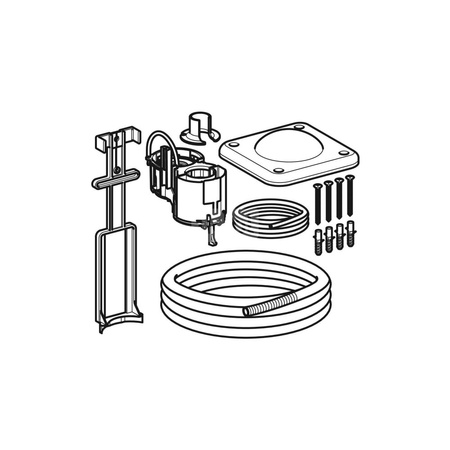 Dźwignia Geberit do systemu spłukiwania WC z pneumatycznym uruchamianiem spłukiwania, spłukiwanie jednoilościowe i spłuczka podtynkowa Sigma 8 cm
