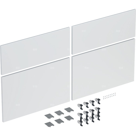 Zestaw frontów szuflad do szafki pod umywalkę podwójną GEBERIT iCon, kol. biały matowy szer.1200 mm