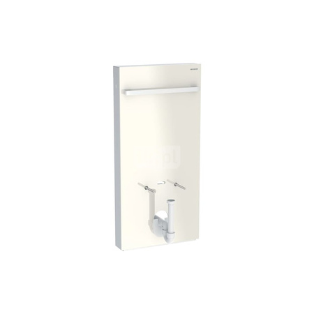 Pokrywa do modułu sanitarnego Geberit Monolith do bidetu: Średnioszary Perlglimmer / Aluminium szczotkowane