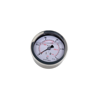 Manometr z rurką Bourdona AFRISO RF wstrząsoodporny 0/250 bar G1/4B aksjalne fi 63 mm, kl. 1.6%