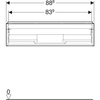 Szafka pod umywalkę GEBERIT iCon, 1 szuflady szer.88.8mm