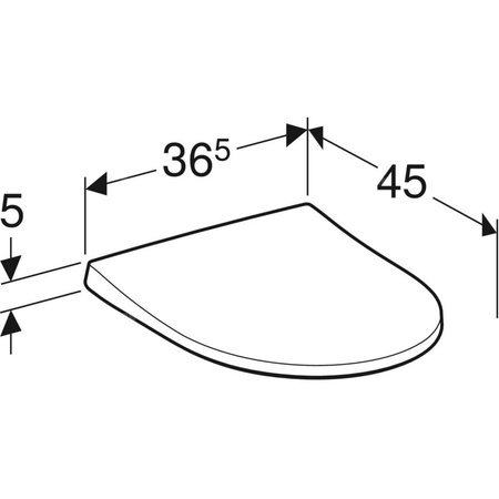 Deska sedesowa Geberit iCon, slim: Wolne opadanie=Tak, Zawiasy wypinane=Nie, Mocowanie=Od góry, Biały / Błyszczący