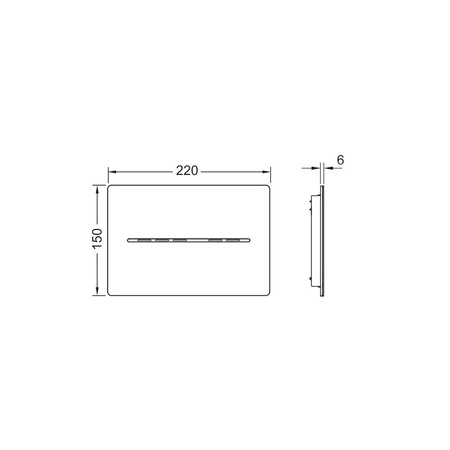 Mechanizm spłukujący elektroniczny do WC TECE solid, chrom połysk 12 V