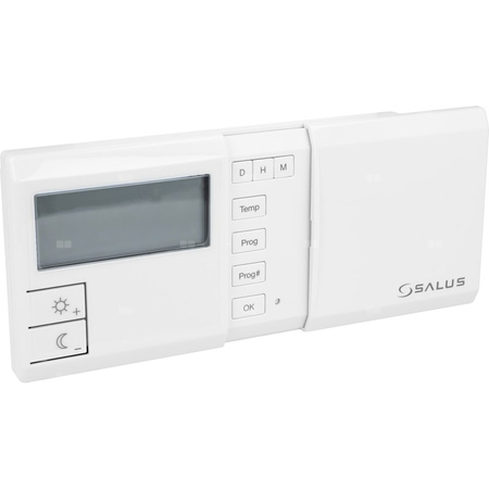 Temostat pokojowy bezprzewodowy SALUS 091FLRFV2, kolor biały 230 V z wyświetlaczem