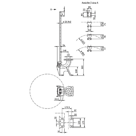 Stopa sprzęgająca żeliwo dł.145mm szer.245mm WILO