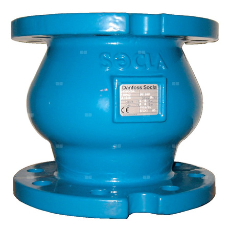 Zawór zwrotny kołnierzowy, zamknięcie grzybkowe wspomagane sprężyną, typ 462, Pnom 1,6 MPa, DN 80