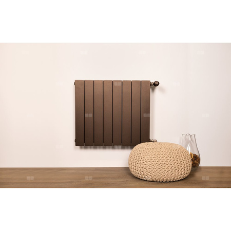 Grzejnik żeberkowy KFA Armatura ADR500/10 aluminium, podłączenie boczne 570 x 805 mm, kolor miedziany