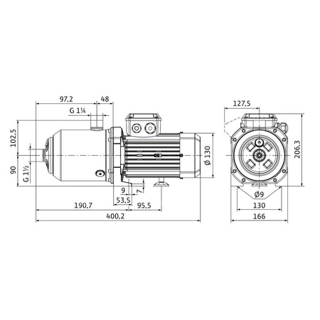 Wilo-Medana CH1-L.1002-2/V/A/10T wysokociśnieniowa pozioma pompa do wody