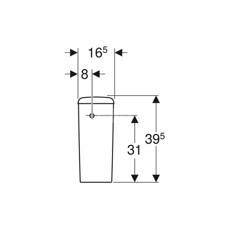 Przycisk Geberit do zaworu spustowego typ 290: Model=Spłukiwanie dwudzielne, Chrom błyszczący