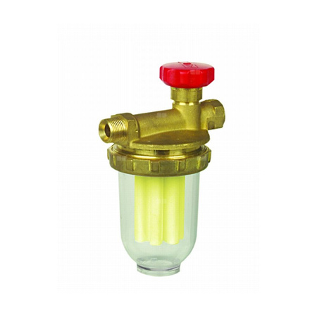 Filtr olejowy AFRISO V500St jednorurowy fi 3/8'' x 3/8'' GW x GZ, z wkładem stalowym, maks. przepływ 320 l/h