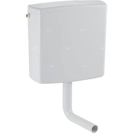 Spłuczka natynkowa GEBERIT AP140, 405 x 410 x 138 mm, sposób zawieszenia:niski, beż bahama