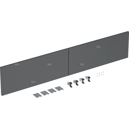 Zestaw frontów szuflad (2 szt.) do szafki pod umywalkę podwójną GEBERIT iCon, kol. lava matowy szer.1200 mm