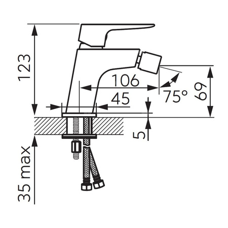 VITTO VerdeLine bateria bidetowa, złoty
