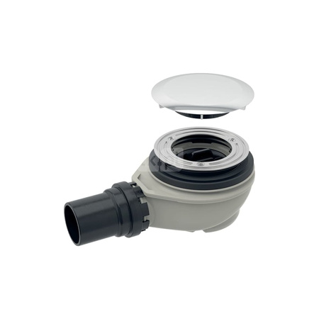 Pokrywa odpływu Geberit d90, do syfonu brodzikowego, wysokość zasyfonowania 30 / 50 mm: Biały / Matowy