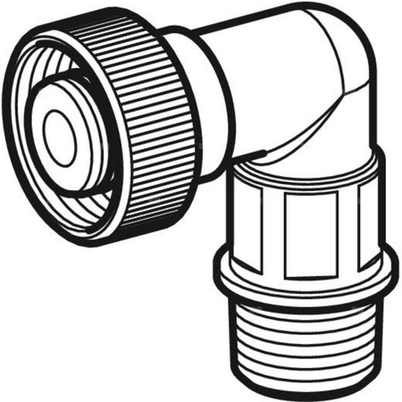 Nypel przyłączeniowy Geberit wygięty, do zaworu spłukującego do pisuarów