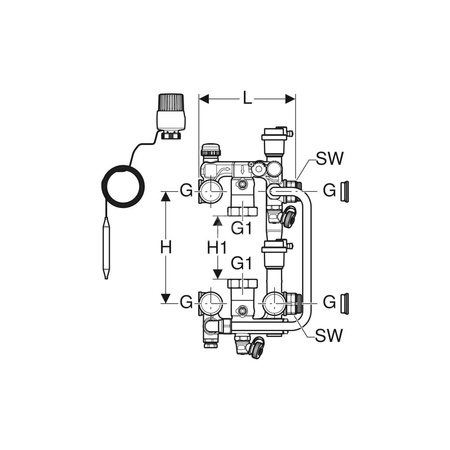 Odpowietrznik automatyczny GEBERIT Volex GZ nikiel fi 1/2''