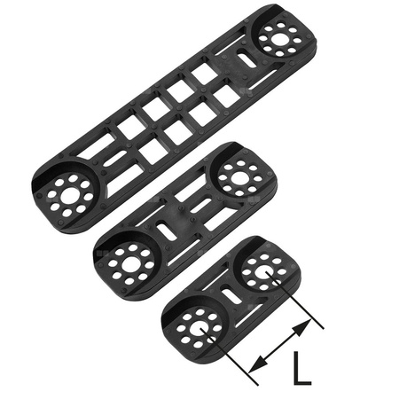 Płytka montażowa tworzywowa podwójna - L = 150 mm