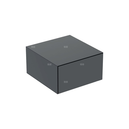 Szafka boczna Geberit ONE, z jedną szufladą: 45x24.5x47cm, Czarny / Lakierowany matowy