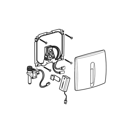 Płytka przykrywająca Geberit z cynkowego odlewu ciśnieniowego: Chrom matowy