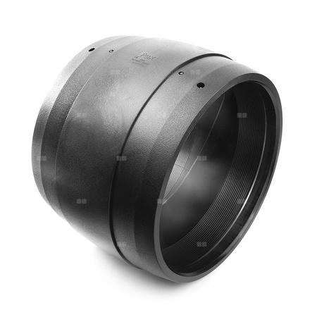 Mufa elektrooporowa FOX SDR 17 do gazu, PE (stan surowy) / PE (stan surowy) (czarny), 355 mm x 355 mm (mze x mze), do kanalizacji do rur PE