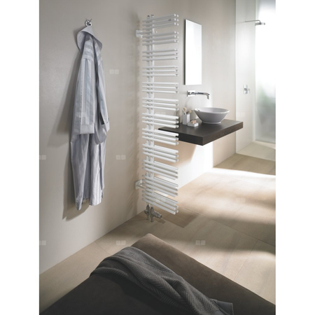 Grzejnik elektryczny ZEHNDER Yucca Asym 1444 x 378 mm, kolor biały, moc 300 W