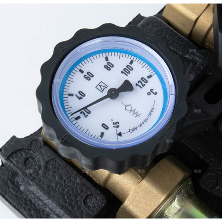 Grupa pompowa PrimoTherm K 180-2 DN25 GP 3-WM-SM, pompa Grundfos UPM3 Hybrid, zawór mieszający ARV Kvs Vario, siłownik ARM 343 ProClick