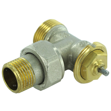 Zawór grzejnikowy termostatyczny COMAP R858E kątowy, połączenie 1/2'' (niklowanie)