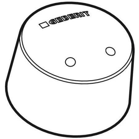 Przycisk uruchamiający Geberit do baterii samozamykającej typ 26 z mieszaczem: Chrom błyszczący