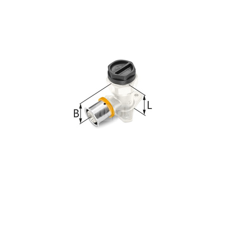 Kolano ścienne PPSU z uszami GW ultraPRESS - 16 Rp1/2" L = 52 mm