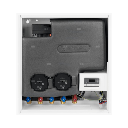 Grupa pompowa AFRISO PrimoBox AHB 642 GZ x GW 3/4'' x 3/4'', z zaworem termostatycznym, z izolacją, z pompą obiegową 2x Grunfos UPM3 Auto