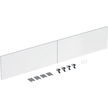 Zestaw frontów szuflad (2 szt.) do szafki pod umywalkę podwójną GEBERIT iCon, kol. biały wysoki połysk szer.1200 mm