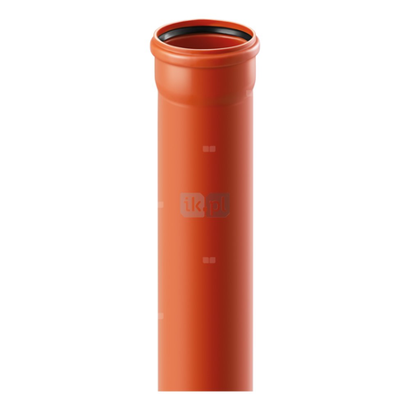 Rura kanalizacyjna zewnętrzna pvc-u MAGNAPLAST KGEL 500 x 6000 x 14.6 z kielichem lita pomarańczowa, klasa C - SN 8