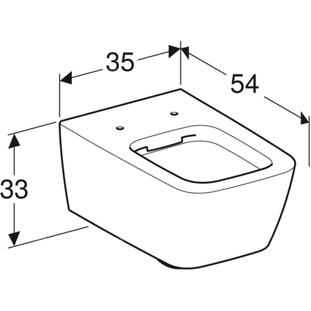 Miska WC wisząca GEBERIT iCon Square bez kołnierza wewnętrznego