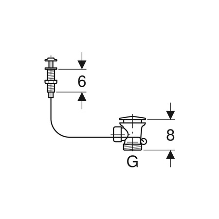 Zdalne uruchamianie Geberit z cięgłem, powierzdnia/model: polerowany