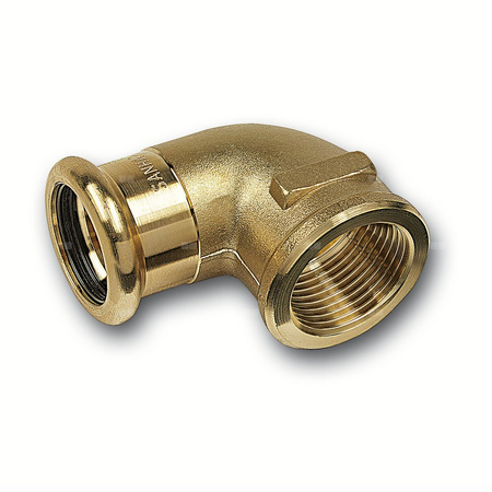 Kolano 90' SANHA PURAPRESS, brąz, 12 mm x 3/8'' (zw x GW)