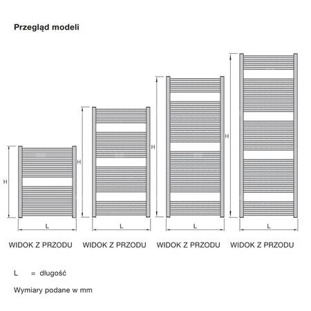 Grzejnik drabinkowy ZEHNDER Klaro, wym. 1706 x 600 mm, kolor biały RAL9016, moc 966W