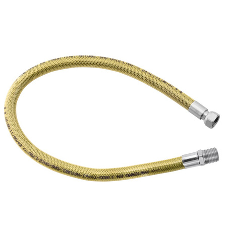 Wąż do gazu FERRO ze złączem gwintowanym 1/2'' Gwint wewnętrzny x Gwint zewnętrzny 1000 mm, oplot: PCV