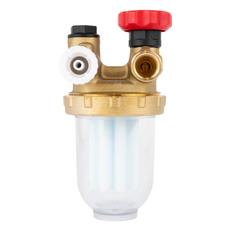 Filtr olejowy AFRISO R500Si jednorurowy z powrotem fi 3/8'' x 3/8'' GW x GZ, z wkładem plastikowym, maks. przepływ 210 l/h