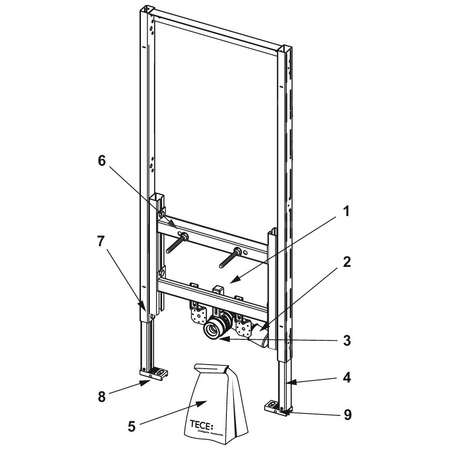 TECEprofil - uniwersalny stelaż pod bidet