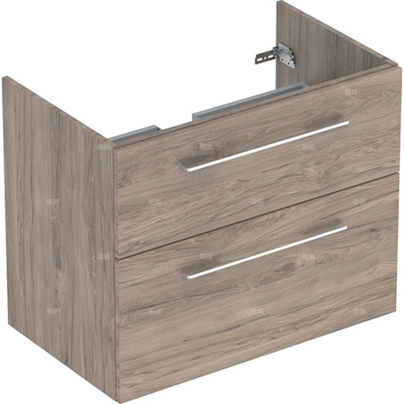 Szafka pod umywalkę GEBERIT Selnova Square Slim, 2 szuflady szer.78.8mm