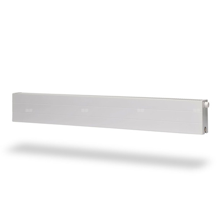 Grzejnik płytowy typ 33 PURMO Plint RD L wym. 200 x 1800 mm, kolor biały, moc 1793 W, front Płaski profilowany