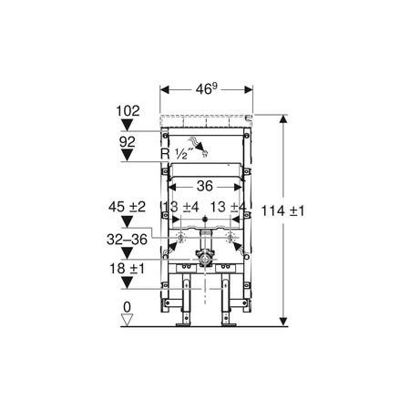 Pokrywa spłuczki do modułu sanitarnego Geberit Monolith do WC: Czarny chrom / Aluminium szczotkowane