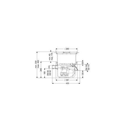 Urządzenie przeciwzalewowe Pumpfix S do instalacji podpodłogowej z pokrywą szarą