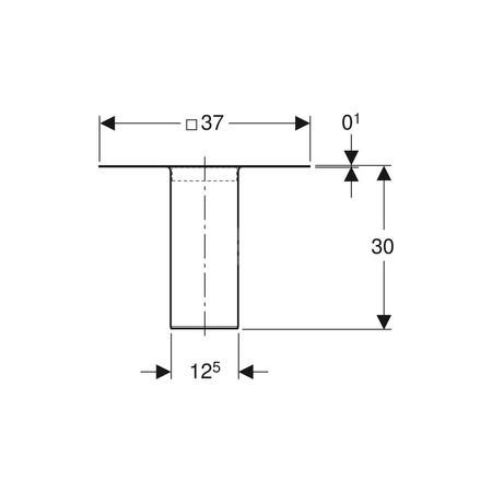 Klucz Geberit do zamykanej kratki, 13 x 13 cm